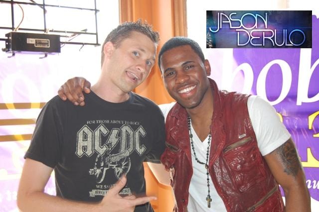 Spyder Stevens and Jason Derulo at the Bob 93.3 meet and greet at Pirates Den